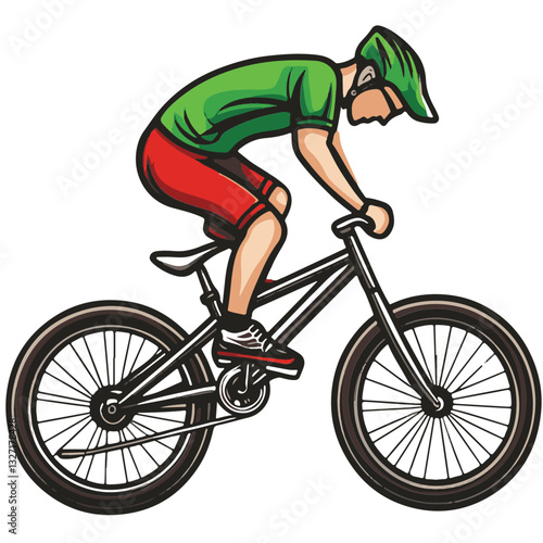 man riding a bike