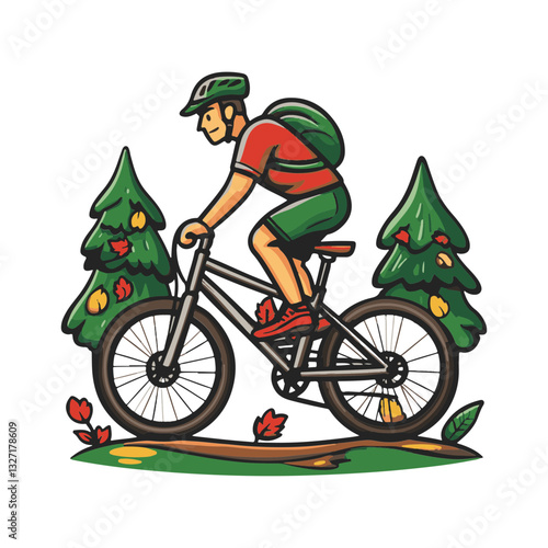 man riding a bike