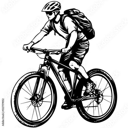 man riding a bike
