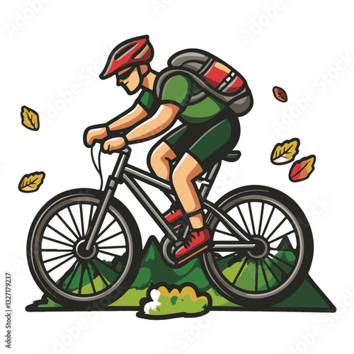 man riding a bike