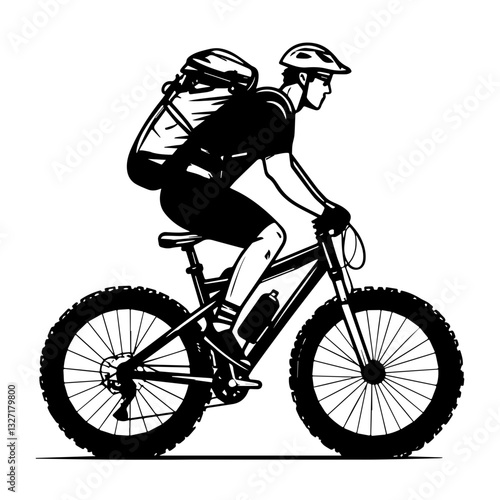 man riding a bike
