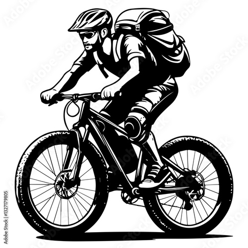man riding a bike