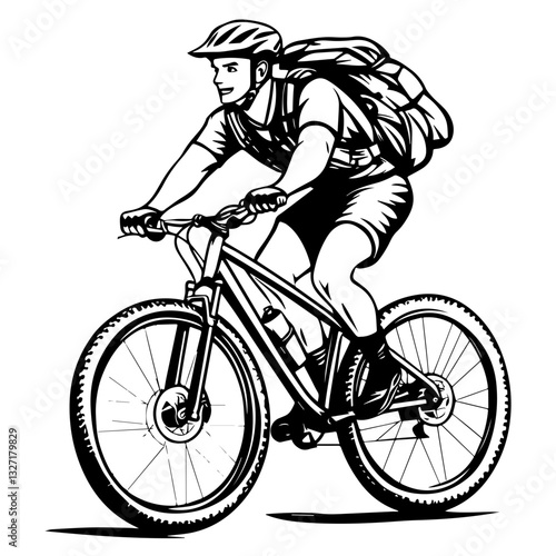 man riding a bike