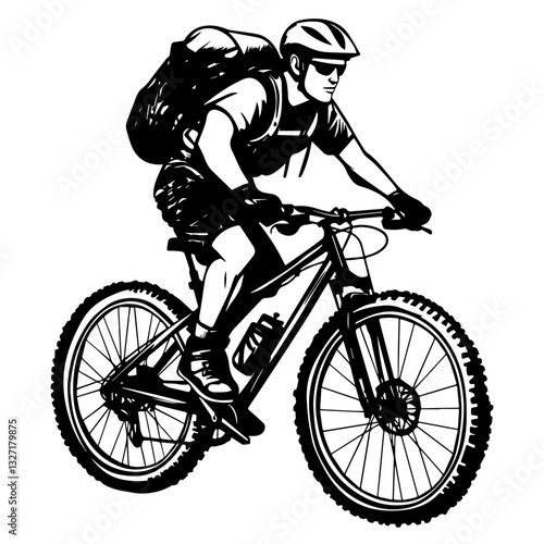 man riding a bike