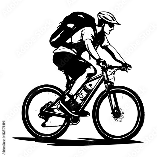 man riding a bike