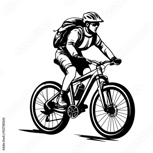 man riding a bike