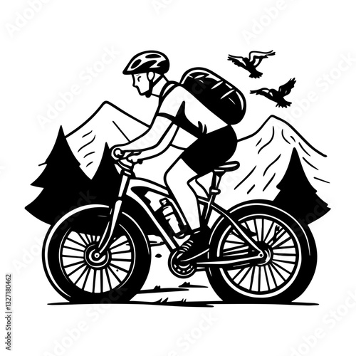 man riding a bike