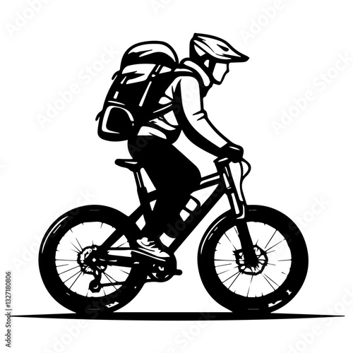 man riding a bike