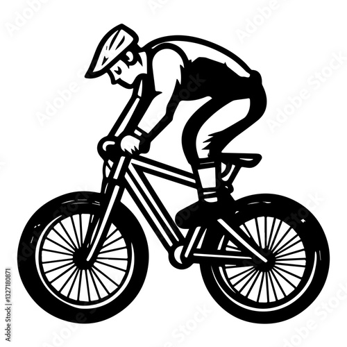 man riding a bike