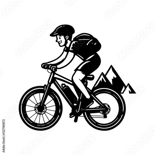 man riding a bike