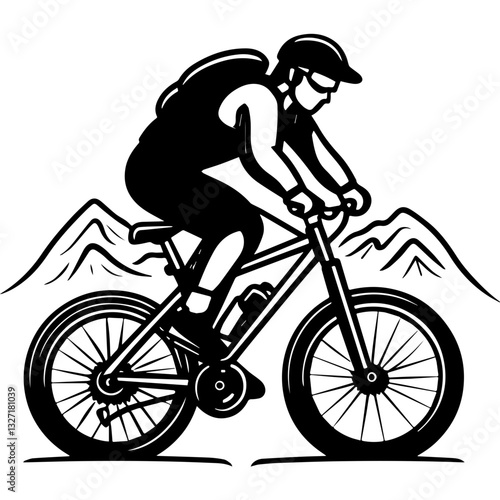 man riding a bike
