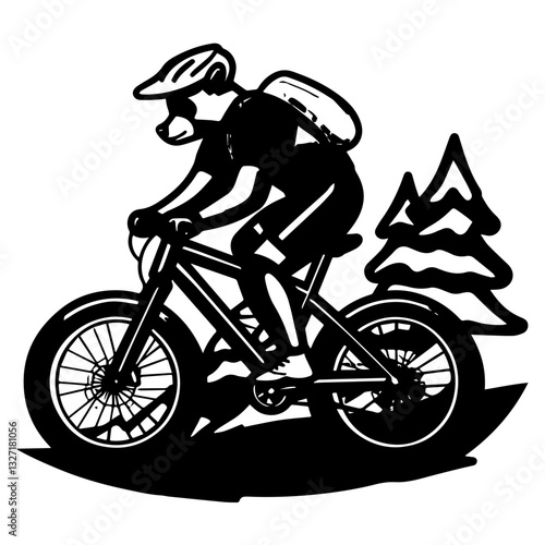 man riding a bike