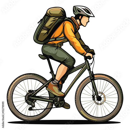 man riding a bike