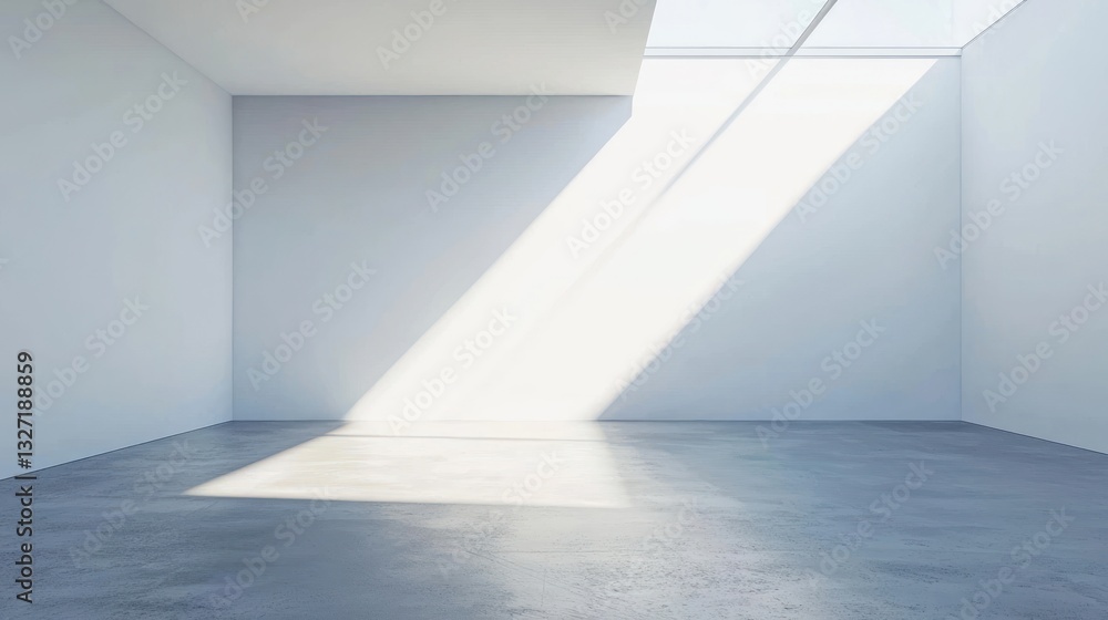 Sunlit Minimalist Interior: A Modern Empty Room Sunlit Minimalist Interior: A Modern Empty Room