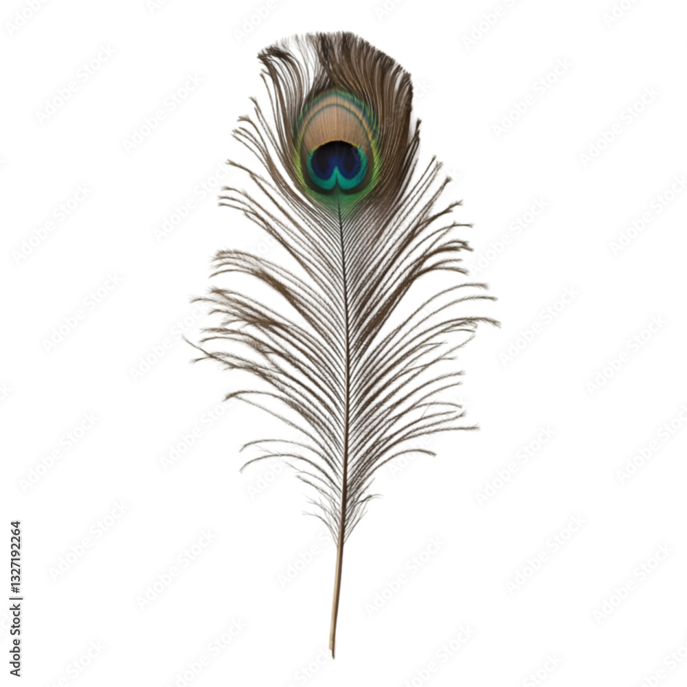 Obraz premium Stunning Peacock Feather: High-Res Image & Texture