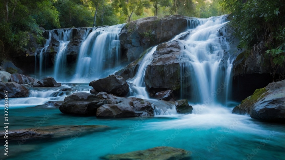 Obraz premium waterfall in the forest