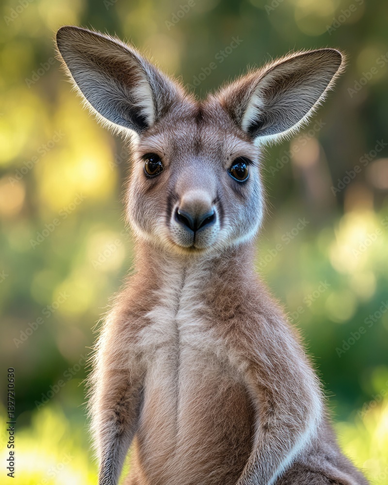 Charming Portrait of an Eastern Grey Kangaroo Joey in Natural Habitat Charming Portrait of an Eastern Grey Kangaroo Joey in Natural Habitat