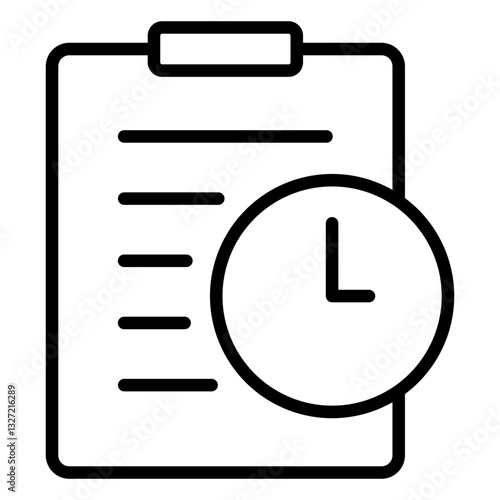 Waiting List Outline Icon