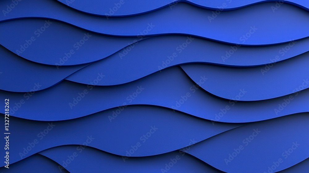 Fototapeta premium Abstract Layered Blue Wave Background Texture