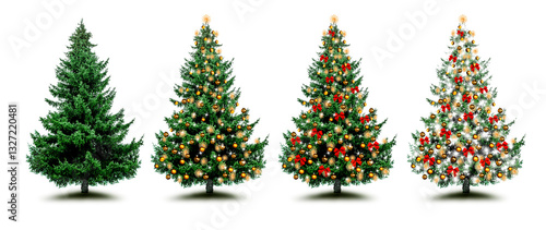 Geschmückter Grüner Weihanchtsbaum als Sequenz