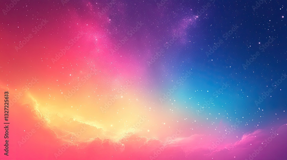 Obraz premium Colorful Starry Night Sky Background Image