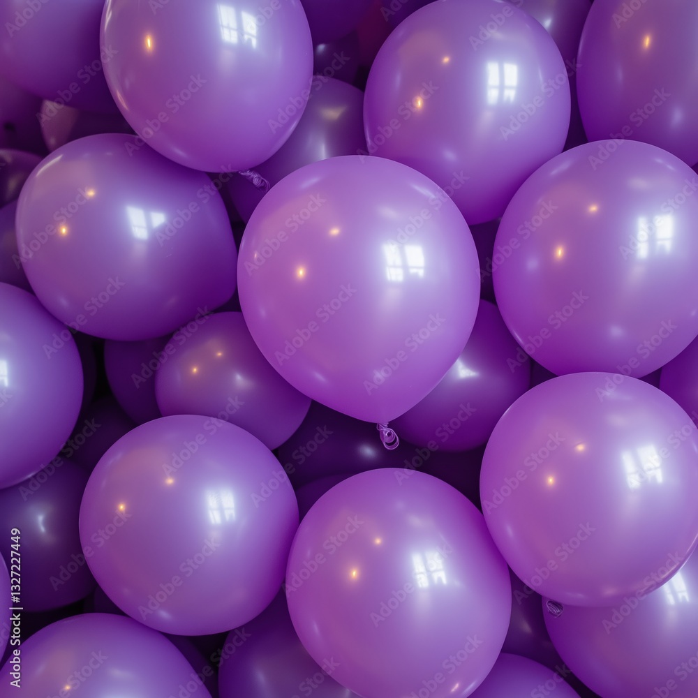 A cluster of vibrant purple balloons perfect for parties. A cluster of vibrant purple balloons perfect for parties.
