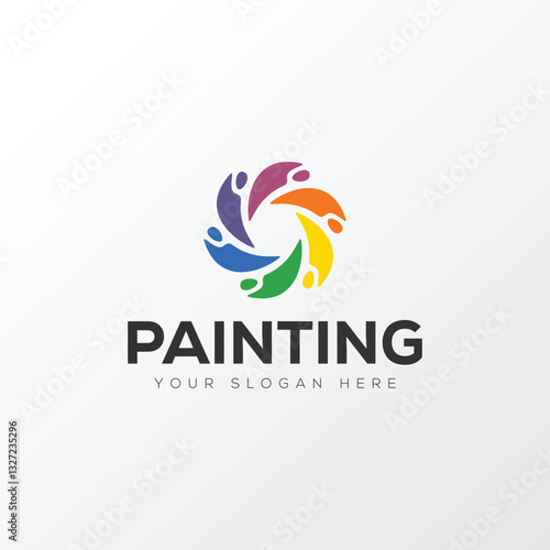 Free Download Paint logo, painting design, paint brush icon design with colorful elegant vector template - GFXLoad