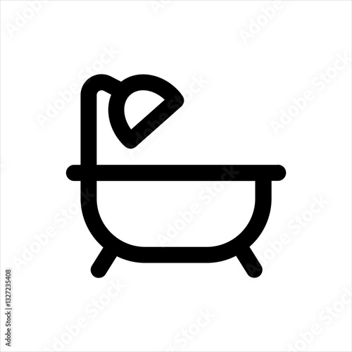 An icon representing a bathtub, suitable for bathroom, spa, or relaxation themes.