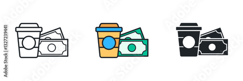 Paid Advertising icon symbol vector illustration isolated on white background