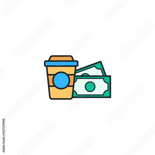 Paid Advertising icon symbol vector illustration isolated on white background
