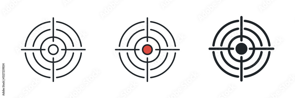Target icon symbol vector illustration isolated on white background Target icon symbol vector illustration isolated on white background