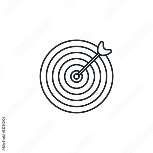 Bullseye icon symbol vector illustration isolated on white background