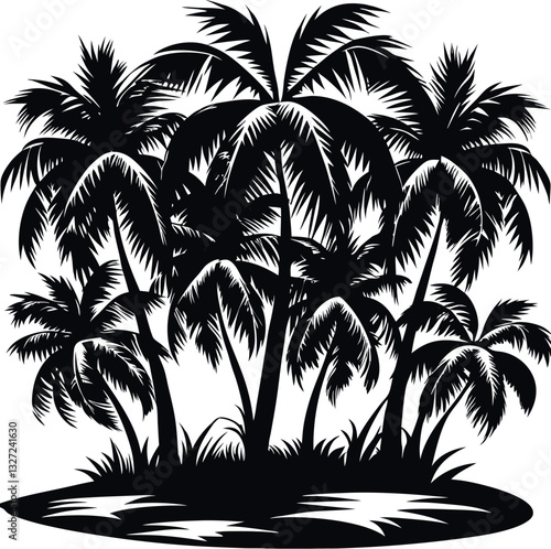 palme di una spiaggia tropicale