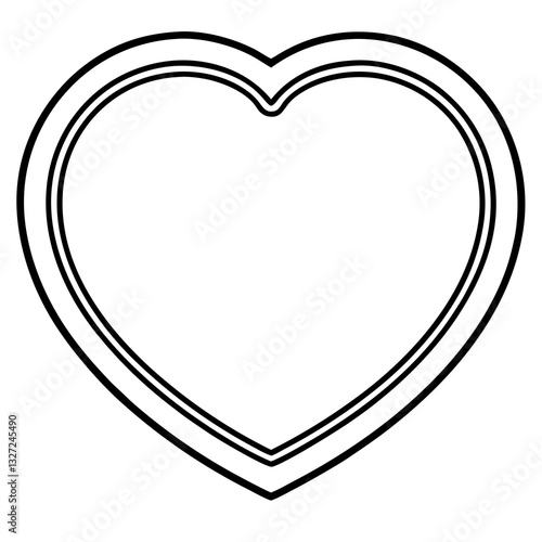 Stylish Heart Outline Frame Design