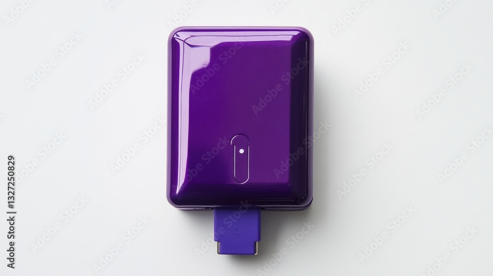 Purple travel adapter for USA and Australia regions on a white background Purple travel adapter for USA and Australia regions on a white background