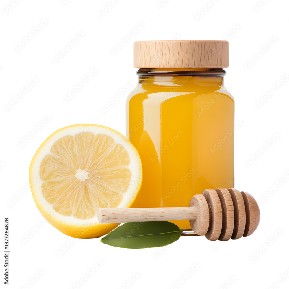 Honey Lemon Cleanser Jar Isolated on Transparent Background Honey Lemon Cleanser Jar Isolated on Transparent Background