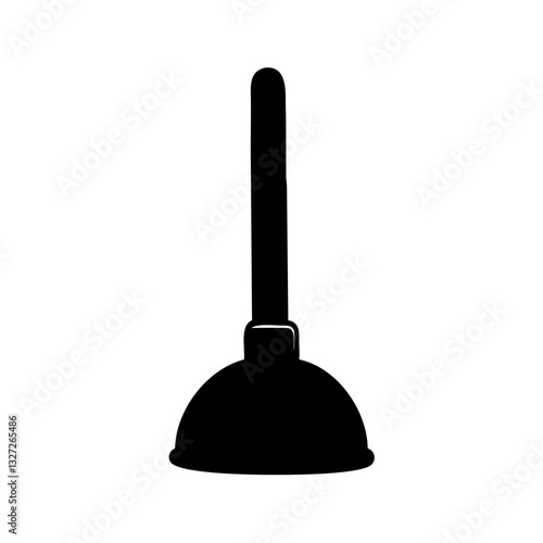 plunger silhouette icon isolated on transparent background 
