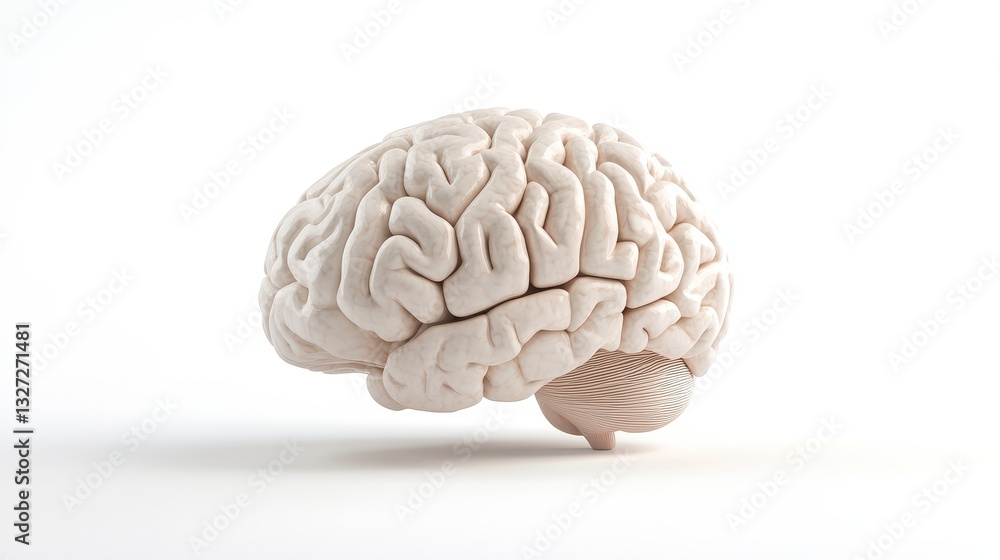 Minimalist 3D Human Brain Model with Soft Shadows Minimalist 3D Human Brain Model with Soft Shadows