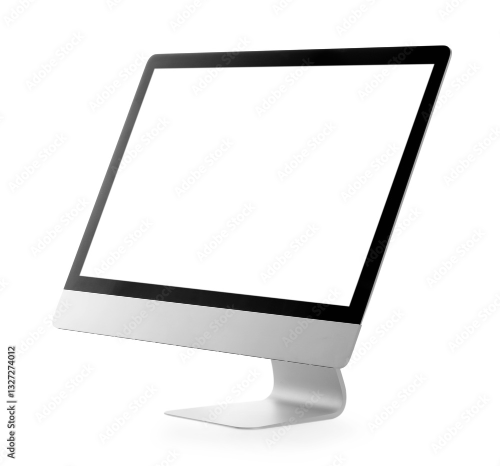 Computer monitor isolated on white. Modern technology Computer monitor isolated on white. Modern technology