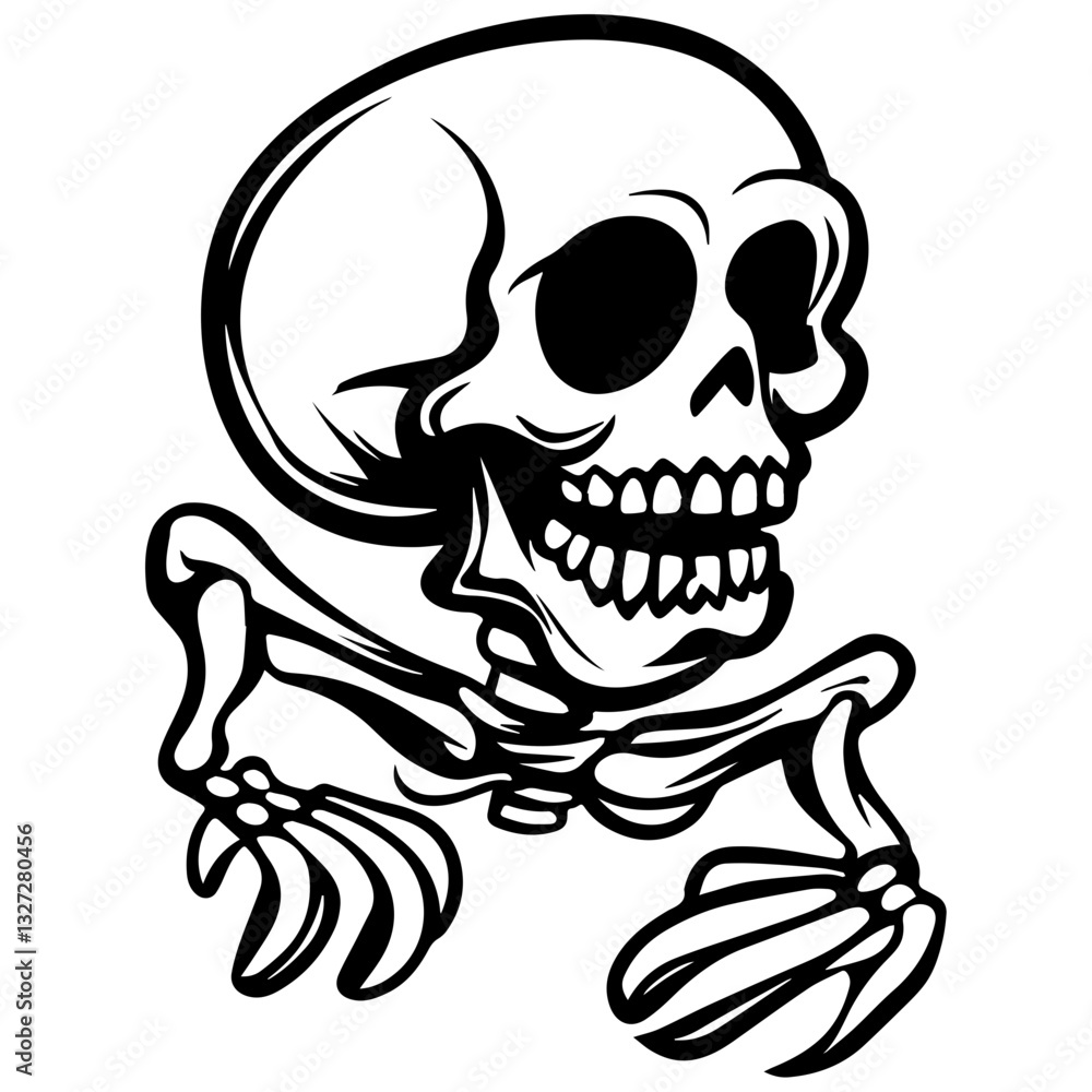 Skeleton in the Air, Simple Vector Logo Skeleton in the Air, Simple Vector Logo