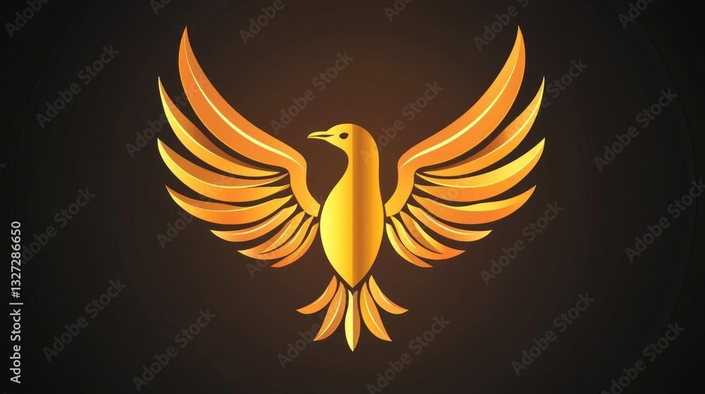 Fototapeta premium Golden Bird of Paradise: A Majestic Avian Design