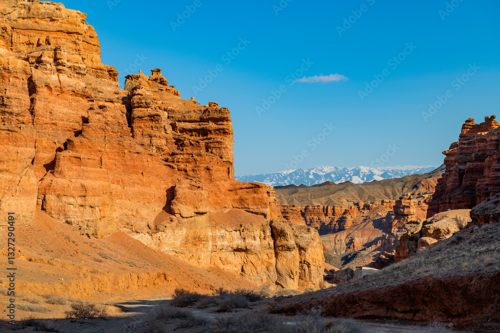 The famous Valley of Castles in the Charyn River Canyon in southeastern Kazakhstan The famous Valley of Castles in the Charyn River Canyon in southeastern Kazakhstan