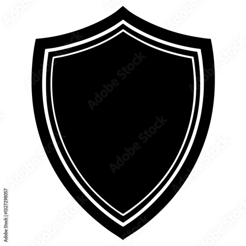 Vector Shield Base Silhouette for Graphic Design