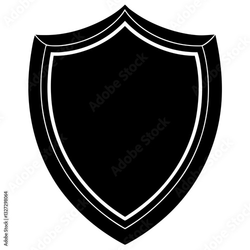 Vector Shield Base Silhouette for Graphic Design