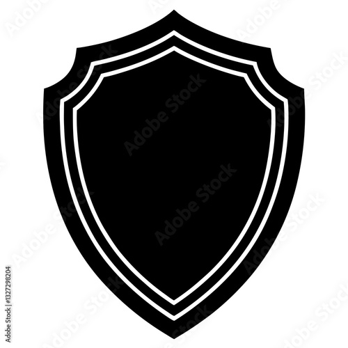 Vector Shield Base Silhouette for Graphic Design