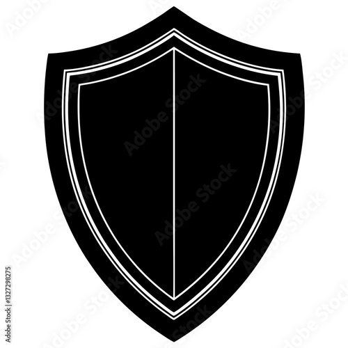 Vector Shield Base Silhouette for Graphic Design