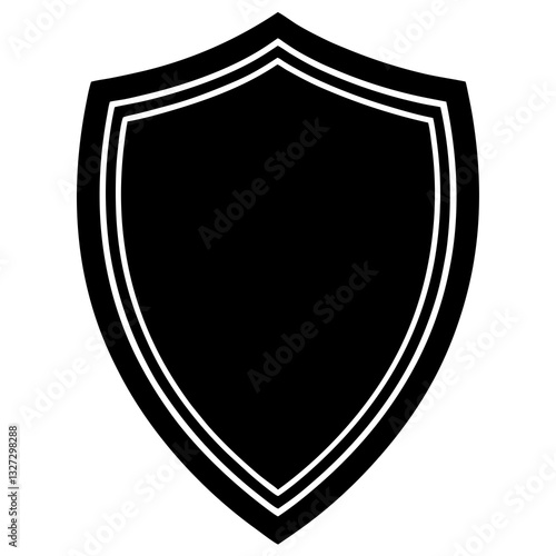 Vector Shield Base Silhouette for Graphic Design