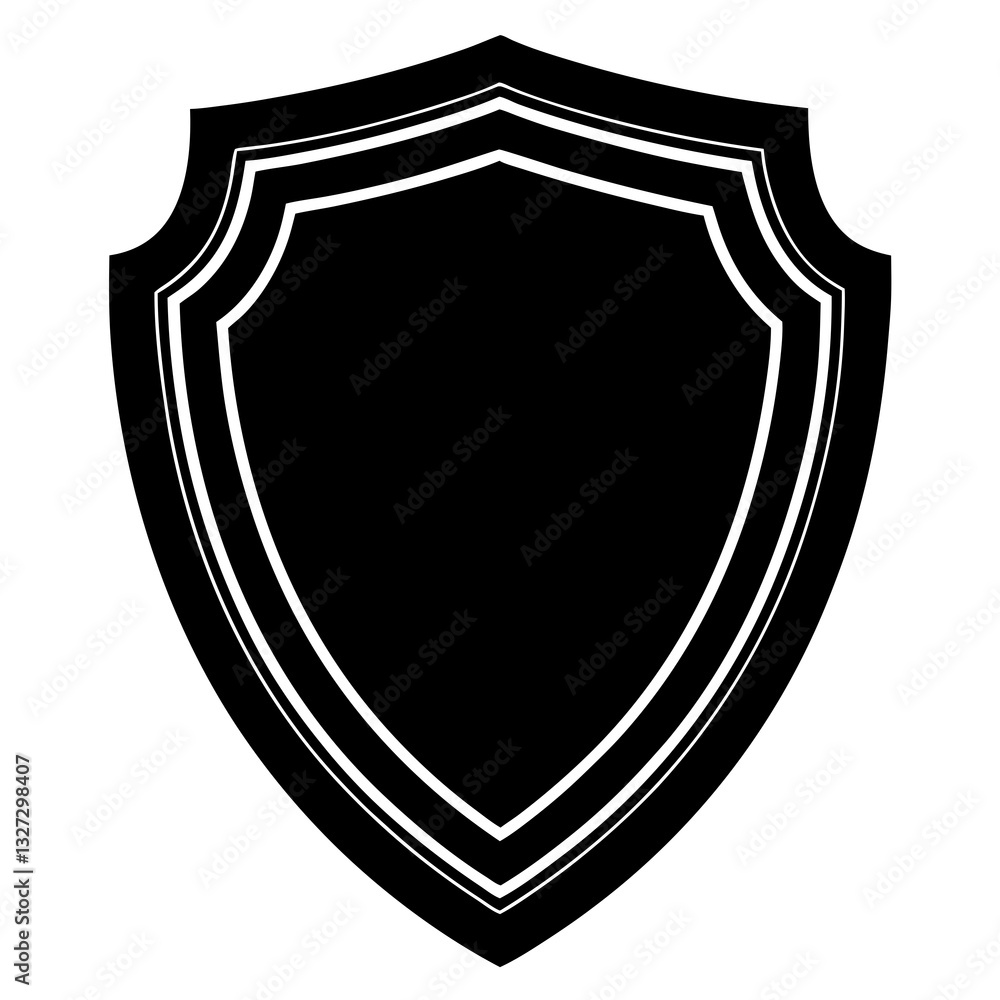 Vector Shield Base Silhouette for Graphic Design Vector Shield Base Silhouette for Graphic Design