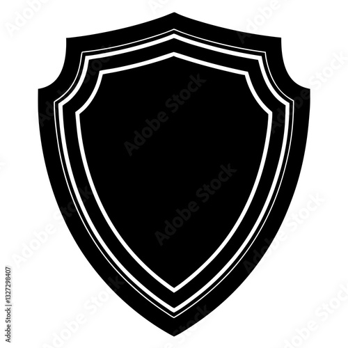 Vector Shield Base Silhouette for Graphic Design