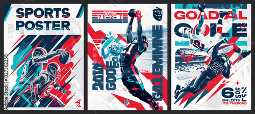 American Football Posters Set – Action-Packed Sports Wall Art